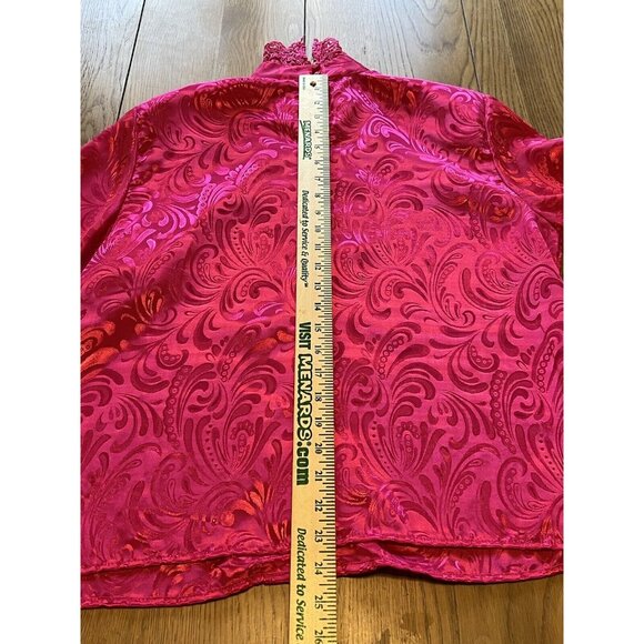 Charolette  VanHorne Pink Blouse Size 14 Vintage Formal Classic Gala Designer - Picture 9 of 11